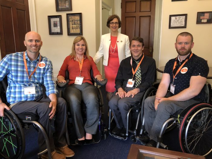 Oregon United Spinal advocates w/ Rep Suzanne Bonamici